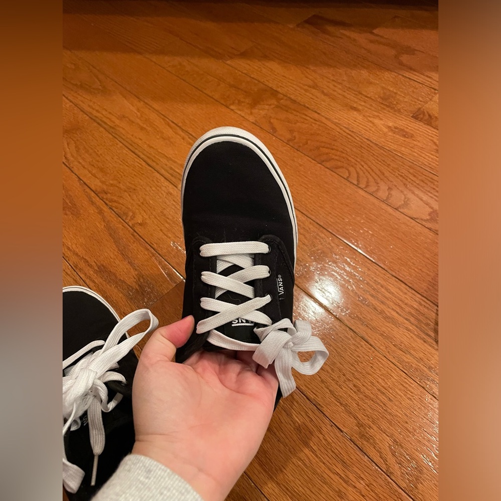 Vans Atwood Black and White Canvas Vans - Picture 5 of 10